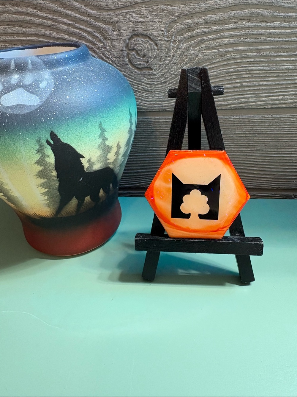 Orange Skyclan Warrior Cats Decorative Hexagon Tile